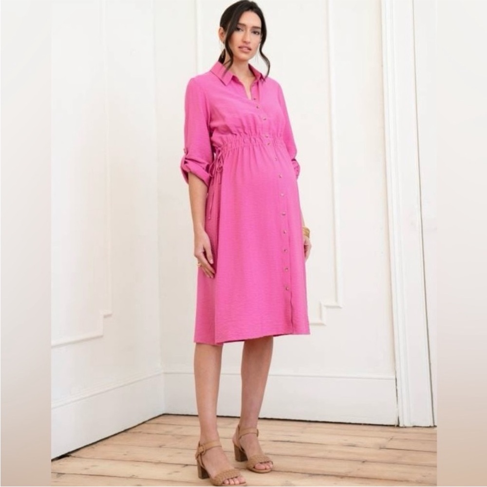 Seraphine Pink Maternity Dress
